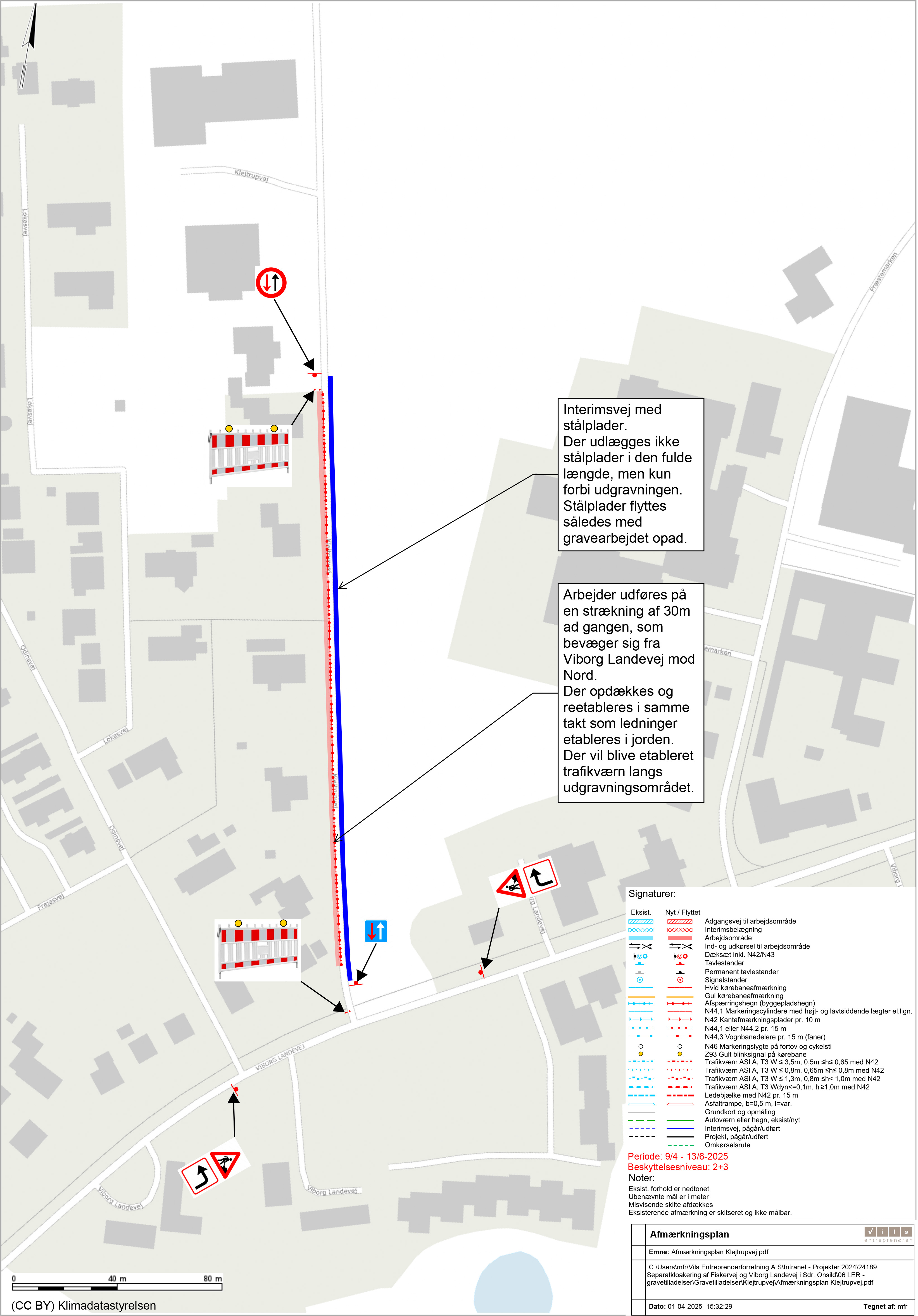 Skilteplan for Klejtrupvej